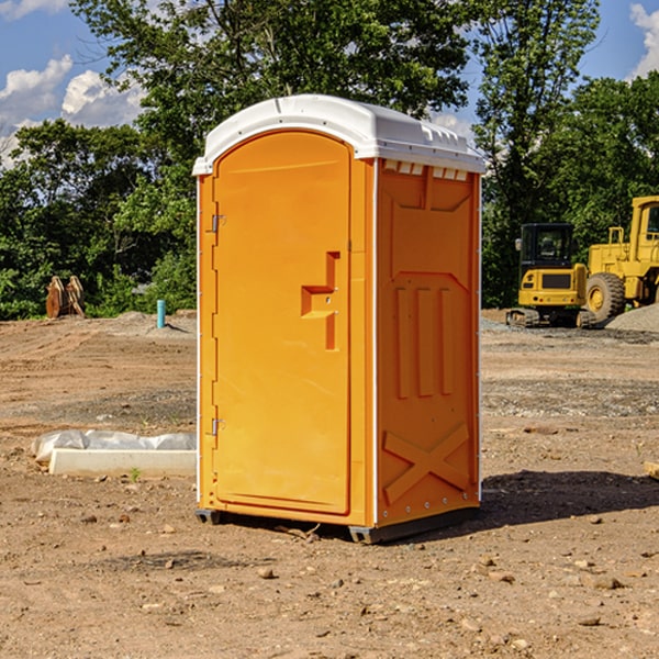 how often are the porta potties cleaned and serviced during a rental period in Sun River Terrace Illinois